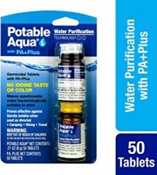Aqua Water cleaning tablets with PA Plus
